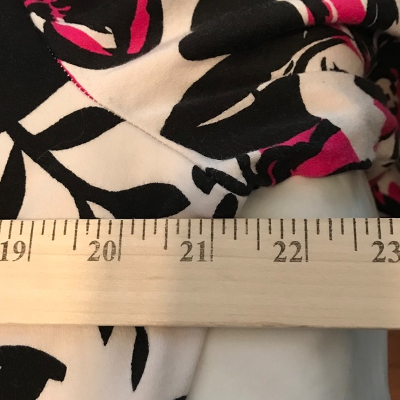 DANA KAY Open Front Cardigan Jacket Cotton Floral Black Pink Womens Plus Size 14 - Picture 11 of 16